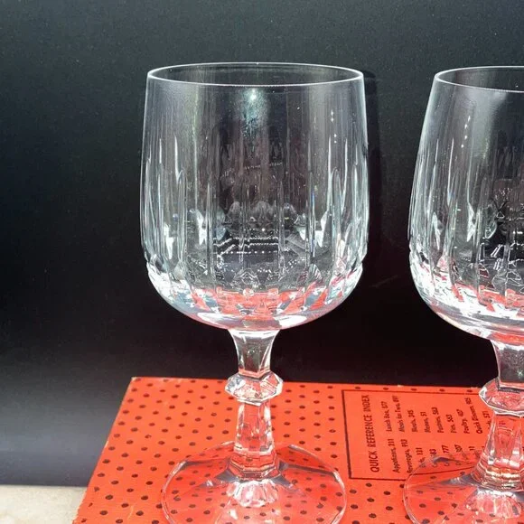 Schott Zwiesel Crystal Tango Wine Glasses 6 3/4” Vertical Cuts Set of 2 Germany - Picture 9 of 9